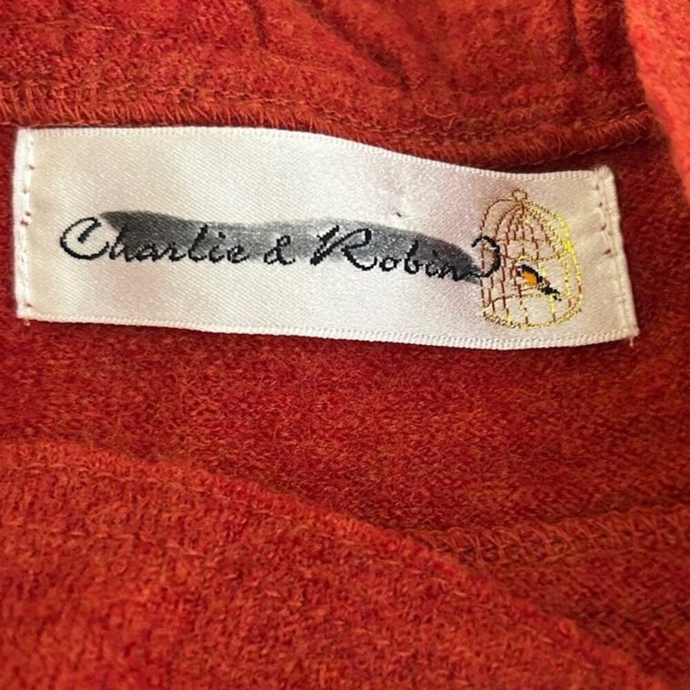 Charlie & Robin Wool Sweater Jacket Anthropologie Orange SZS - Picture 8 of 14